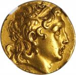 THRACE. Kingdom of Thrace. Lysimachos, 323-281 B.C. AV Stater (8.46 gms), Byzantium Mint.