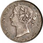 CANADA. New Brunswick. 20 Cents, 1864. London Mint. Victoria. ANACS EF-45.