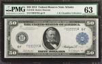 Fr. 1046. 1914 $50 Federal Reserve Note. Atlanta. PMG Choice Uncirculated 63.