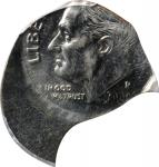 2000-P Roosevelt Dime. Struck 40% Off Center on a 30% Curved Planchet. MS-62 (PCGS).