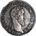 FRANCE. Teston, 1553-A. Paris Mint. Henry II (1547-59). NGC EF-45.