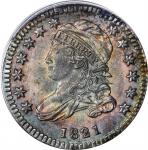 1821 Capped Bust Dime. JR-8. Rarity-2. Small Date. MS-62 (PCGS). OGH--First Generation.