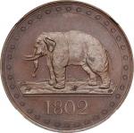 CEYLON. 1/48 Rixdollar, 1802. Birmingham (Soho) Mint. George III. NGC PROOF-65 Brown.