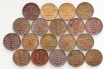 Savoia coins and medals Vittorio Emanuele III (1900-1936) Lotto di 19 pezzi da 5 centesimi spiga e i