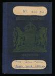 1952年英属毛里求斯护照一本，有香港及新加坡盖章，保存完好，未注销