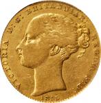 AUSTRALIA. Sovereign, 1855-SY. Sydney Mint. Victoria. PCGS Genuine--Cleaned, AU Details Gold Shield.