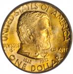 1922 Grant Memorial Gold Dollar. No Star. MS-64 (PCGS). CAC.