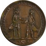 1741 Admiral Vernon Medal. Cartagena. Adams-Chao CAvo 3-D, M-G 229. Rarity-5. Pinchbeck. AU-50 (PCGS