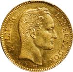 VENEZUELA. 20 Bolivares, 1888/6. Paris Mint. PCGS AU-58.