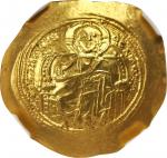 CONSTANTINE IX, 1042-1055. AV Histamenon Nomisma (4.38 gms), Constantinople Mint. NGC MS, Strike: 5/