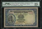 1930年印度新金山中国麦加利银行拾元，天津地名，PMG25有书写