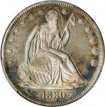 1880 Liberty Seated Half Dollar. WB-102. Type II Reverse. Proof-64 (PCGS). CAC.