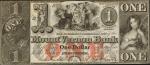 Providence, Rhode Island. The Mount Vernon Bank. 22.11.1858. $1. About Uncirculated. Serial Number 9