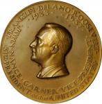 1933 Franklin D. Roosevelt First Inaugural Medal. Bronze. 76 mm. Dusterberg-OIM 8B76, MacNeil-FDR 19