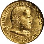 1922 Grant Memorial Gold Dollar. No Star. MS-67 (NGC).