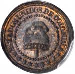COLOMBIA. 1874 pattern 1 1/4 Centavos. Heaton, Birmingham mint. Restrepo P86. Bronze. SP-64 BN (PCGS