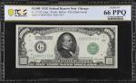 Fr. 2210-G. 1928 $1000  Federal Reserve Note. Chicago. PCGS Banknote Gem Uncirculated 66 PPQ.