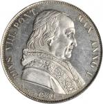 ITALY. Papal States. Scudo, 1830-R. PCGS MS-64 Secure Holder.
