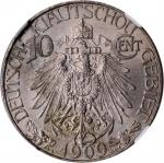 1909年青岛大德国宝壹角 NGC MS 64 CHINA. Kiau Chau. 10 Cents, 1909. Berlin Mint