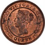 1901年锡兰1/4 分。CEYLON. 1/4 Cent, 1901. Victoria. PCGS MS-64 Red Brown.