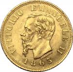 Casa Savoia - Regno di Sardegna - Regno di Italia, Vittorio Emanuele II  (1861-1878). 10 lire 1863 T