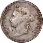 1893年香港维多利亚半圆，细圈版，PCGS XF40，#46484249，自币边起渐带轻微包浆，美品