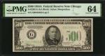 Fr. 2202-G. 1934A $500 Federal Reserve Note. Chicago. PMG Choice Uncirculated 64.