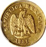 MEXICO. 2-1/2 Pesos, 1881-Mo M. Mexico City Mint. PCGS MS-62 Gold Shield.