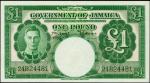 JAMAICA. Government of Jamaica. 1 Pound, 1950-60. P-41b. PCGS Very Choice New 64.