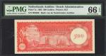 NETHERLANDS ANTILLES. Dutch Administration. 500 Gulden, 2.1.1962. P-7a. PMG Gem Uncirculated 66 EPQ.