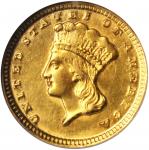1859-D Gold Dollar. MS-61 (NGC).