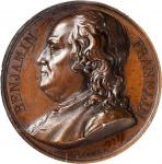 1818 (ca. 1830) Benjamin Franklin Series Numismatica Medal. By Armand Caque. Greenslet GM-42, Fuld F