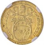 Vatican coins and medals. Pio VI (1775-1799) Mezzo zecchino 1796 A. XXII - Nomisma 33