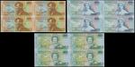 1992-1993新西兰银行发行4连体钞三枚一组, 分别评PMG67EPQ, 67EPQ及66EPQ