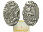 2010年龍的傳人紀念銀章，硫化銀，重量737.73克