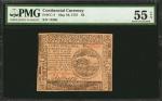 CC-4. Continental Currency. May 10, 1775. $4. PMG About Uncirculated 55 EPQ.
