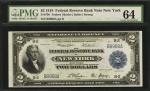 Fr. 750. 1918 $2 Federal Reserve Bank Note. New York. PMG Choice Uncirculated 64.
