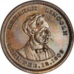 1860 Abraham Lincoln. DeWitt-AL 1860-45. Copper. 27.2 mm. Choice About Uncirculated.