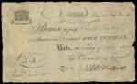Bath Bank, Somerset (Clement & Tugwell), 5 guineas, 20 September 1802, serial number B 2930, black a
