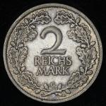 GERMANY Weimar Rep ワイマール共和国 2Reichsmark 1926A   VF