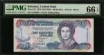 BAHAMAS. Central Bank of the Bahamas. 100 Dollars, 1974 (ND 1992). P-56. PMG Gem Uncirculated 66 EPQ