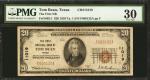 Tom Bean, Texas. $20 1929 Ty. 1. Fr. 1802-1. The First NB. Charter #11019. PMG Very Fine 30.