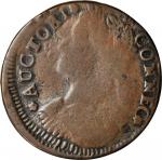 1788 Connecticut Copper. Miller 14.1-L.2, W-4570. Rarity-6-. Draped Bust. Good-4 (PCGS).