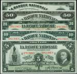CANADA. Banque Nationale. 5 to 100 Dollars, 2.11.1922. P-S871s to S875s. Specimens. PMG Uncirculated