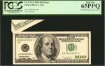 Fr. 2175-B. 1996 $100 Federal Reserve Note. New York. PCGS Currency Gem New 65 PPQ. Pre-Back Print P