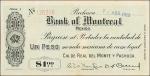 MEXICO--REVOLUTIONARY. Bank of Montreal. 1 Peso, 1915. M2156. Very Fine.