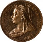 1901年香港壹圆臆造铜币。HONG KONG. Bronze Fantasy Dollar, "1901". Victoria. PCGS PROOF-68 Red Cameo.