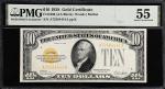 Fr. 2400. 1928 $10 Gold Certificate. PMG About Uncirculated 55.
