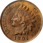 1904 Indian Cent. MS-64 BN (PCGS).