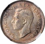 SOUTH AFRICA. Shilling, 1945. London Mint. NGC MS-64.